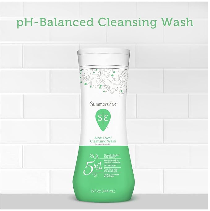 Summer's Eve Cleansing Wash | Aloe Love | Great for Sensitive Skin | 15 oz Each | Pack of 2