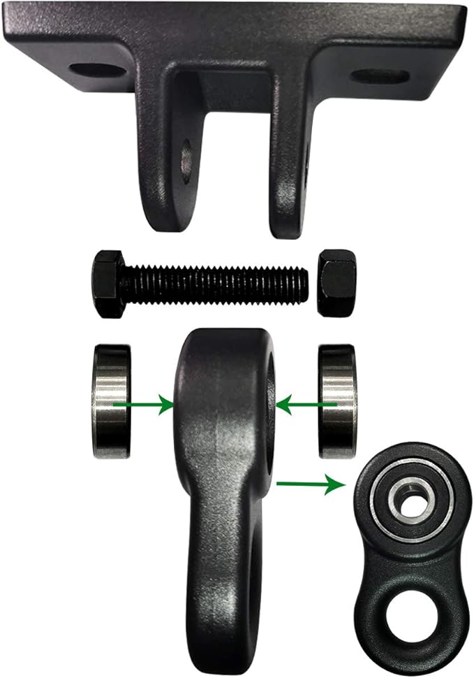 ABUSA Heavy Duty Swing Sets Brackets Including 2 Black A-Frame Swing Set Brackets and 4 Black Swing Hangers for Playground Equipment Mounting Parts Hardware Included (Black)