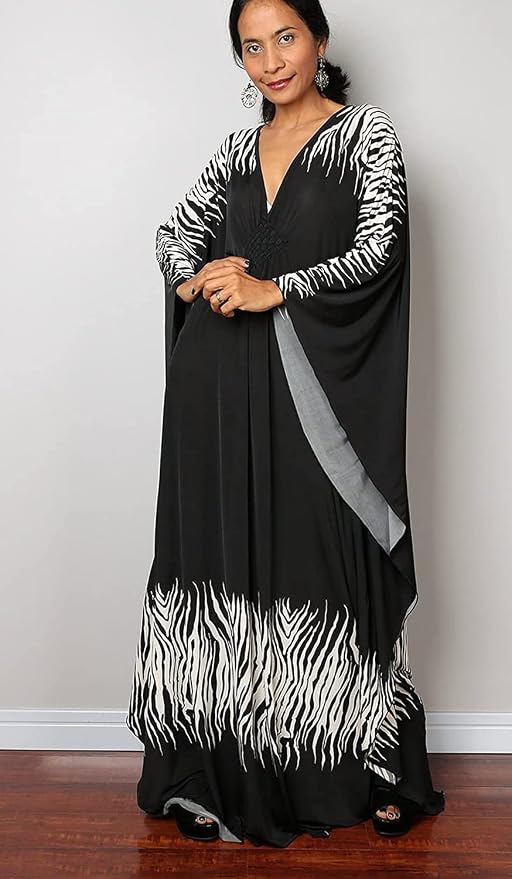 Venasha Womens Caftan Floral Print Kaftan Dress Short Sleeve Swimsuit Cover up Loungewear for Summer