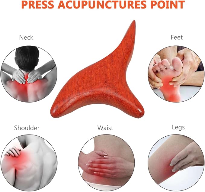 Wooden Massage Stick 2Pcs Set Trigger Point Massage Tool for Muscle Roller Body Massager for Legs Arms Neck Back Relief