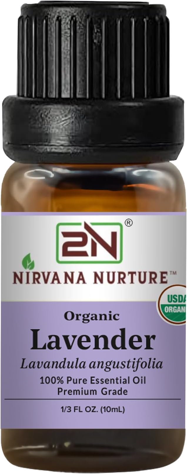Lavender Essential Oil, USDA Certified Organic, 100% Pure Undiluted, Aromatherapy Oil for Diffuser, Hair & Skin Care