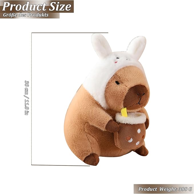 Rabbit Ultra Soft Plush Toy Doll Pillow, Cute Rabbit Plush Stuffed Animal Doll for Adults Kids Boys Girls, Soft Plushie Gift (12 inch)
