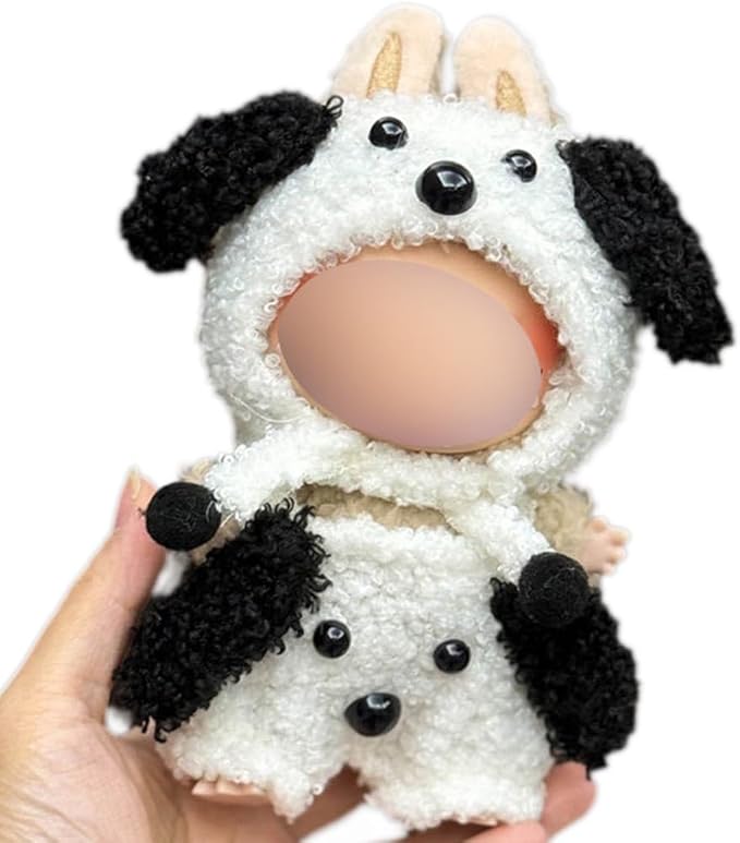 17cm Doll Clothes Accessories Outfits Cute Clothes Stylish Set (NO Doll) Black and White Puppy