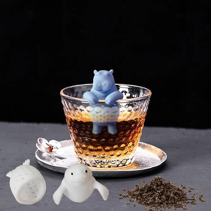 2 pcs silicone Tea Infuser, loose tea strainer | Cute tea infuser gift set for loose leaf tea, reusable tea infuser is ideal gift for tea lovers