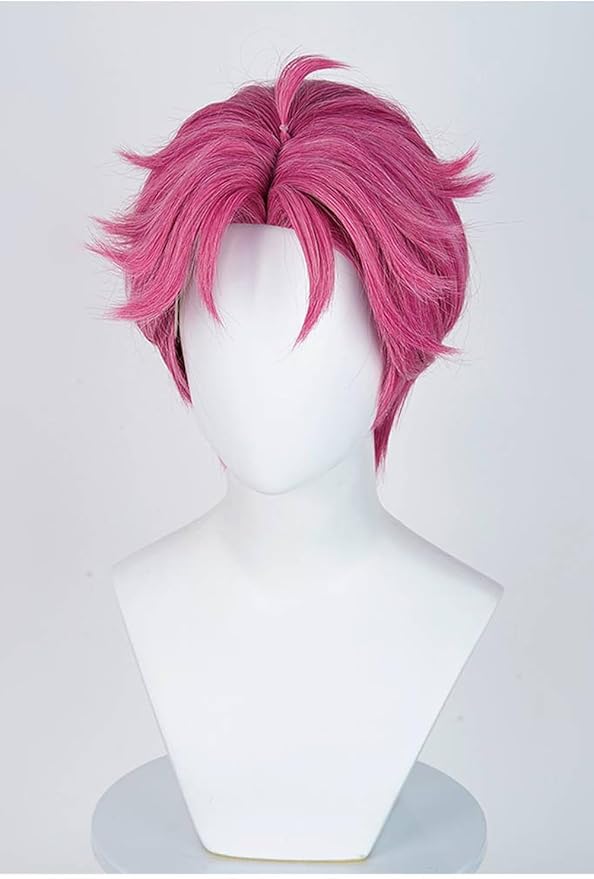 Mens Abby Cosplay Costume Abby Green Shirt Wig Set for Halloween