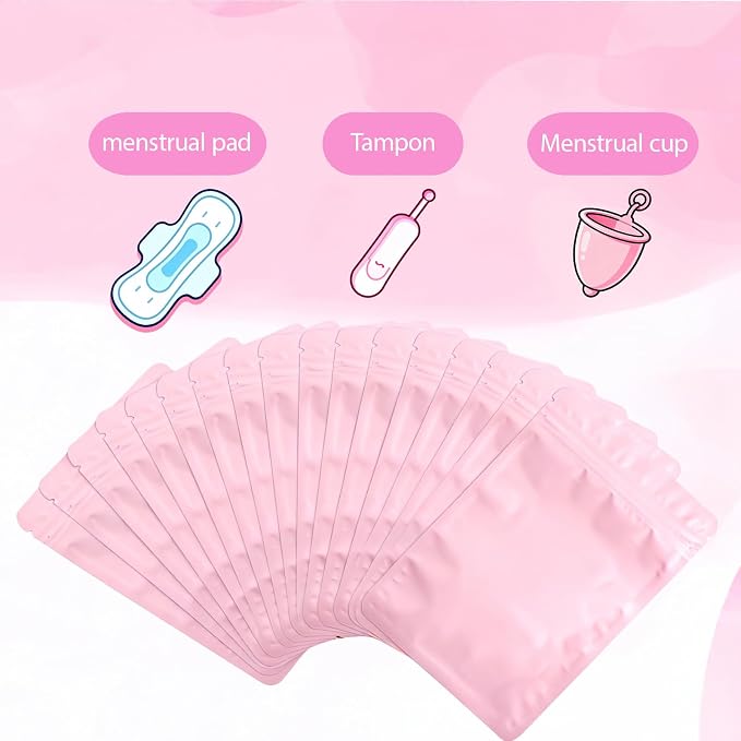 300-Count Discreet Feminine Hygiene Bags - Leakproof Scent-Proof Sanitary Disposal Pouches for Tampons & Pads, Opaque Travel Waste Bags