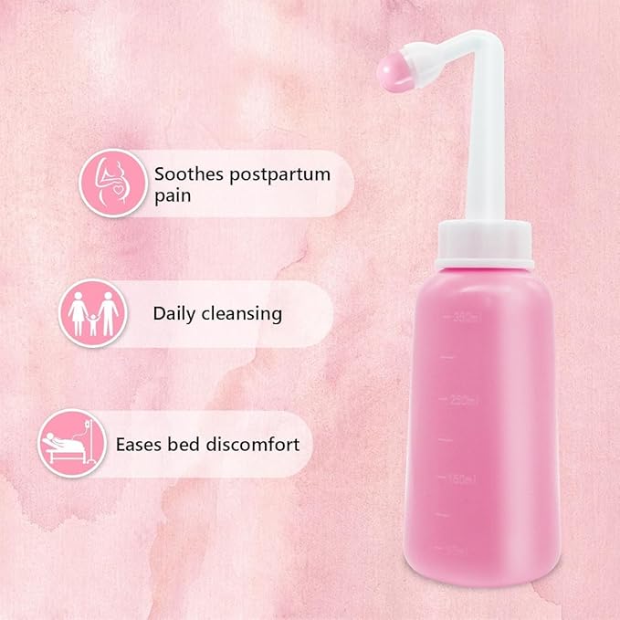 2 Pack Premium Peri Bottle for Postpartum Care | Upside Down Peri Bottle, Portable Bidet for Perineal Recovery and Cleansing After Birth 12OZ/700ml