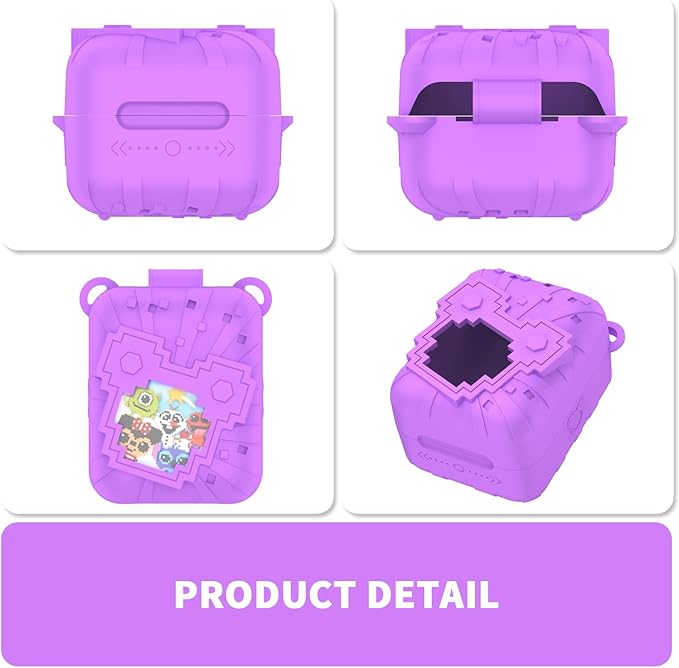 Soft Silicone Case for Bitzee Disney Interactive Toy Digital Pet, Shockproof and Protective Carrying Case for Bitzee Disney Virtual Electronic Pets with Lanyard (Light Purple)