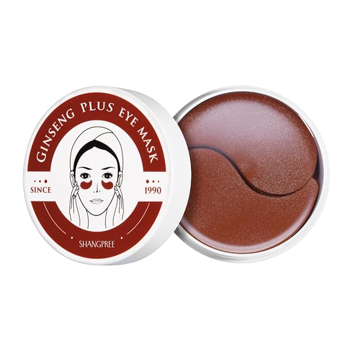 SHANGPREE Ginseng Plus Eye Mask (Eyepatches) 30 Pairs, Hydration & Elasticity Boost, Precious Ginseng Berry Extract, Cooling & Refreshing, for Dull Skin