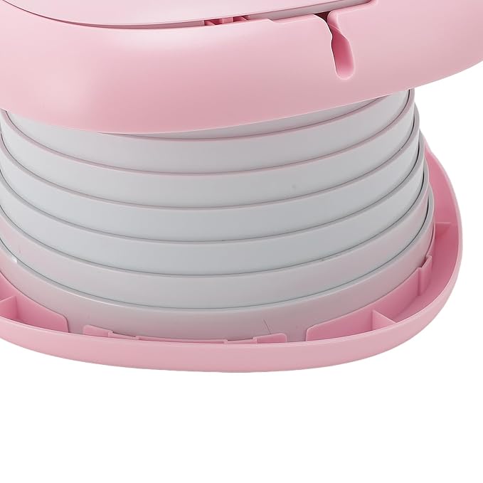 Semme Portable Foldable Travel Potty with Storage Bag Ideal for Car Camping Travel Lightweight Proof Cartoon Design for Easy Use (Pink)