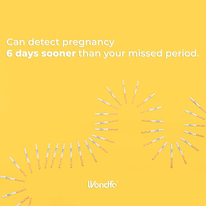 Wondfo Early Result Pregnancy Test Strips - Get Results 6 Days Sooner Than Missed Period-Sensitive and high-Accuracy HCG Testing Kit at 10 MIU/ml Cut-Off -[25 Packs]