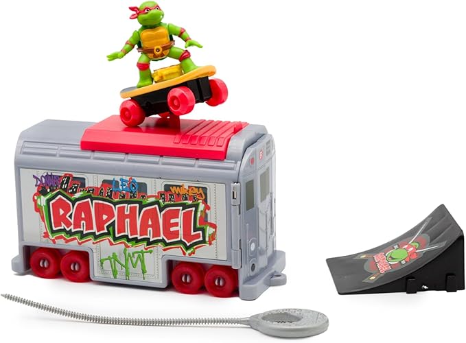 Teenage Mutant Ninja Turtles 5" Switch Kick Subway Launcher - Raphael -Launch and Battle with Ninja Action - Ages 3+