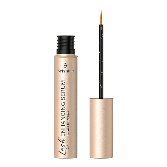 Eyelash Growth Serum, Lash & Brow Serum: Peptide Lash & Brow Enhancer for Fuller, Longer-Looking Lashes & Brows – Ginseng & Amino Acids – 3 mL
