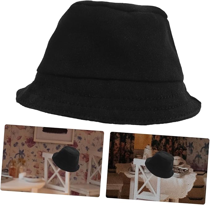 Toyvian Doll Bucket Hat Tiny Hats for Crafts Small Doll Tiny Ornament Cap DIY Mini s Mall Craft Mini Dress up Cap Delicate