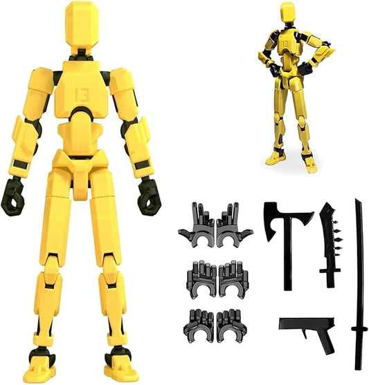 2025 New Titan 13 Action Figure,Nova 13 Action Figure 3D Multi Jointed Action Figures,Dummy Robot 13 Action Figures for Collectors Desktop Decorations (Yellow-1PC)