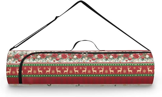 Yoga Mat Bag with Adjustable Shoulder Strap and Handle Zipper, 30in Wide x 6.3in Diameter for Yoga Mat Storage