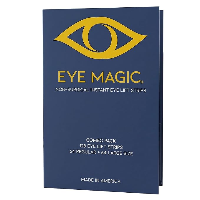 Eye Magic Premium Eye Lift Combo Pack - Med+Large Size, 128 Count, Strips Only, 2 Sizes Combo Pack, Best Value, Made in USA