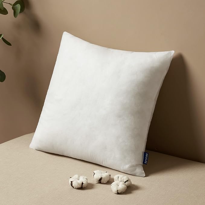 MIULEE Pillow Insert 21x21 Inch Decorative Square Throw Pillow Inserts | Premium Fluffy Pillow Forms Sham Stuffer for Sofa Couch Living Room