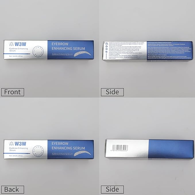Eyebrow Growth Serum，Eyebrow Serum to Grow Brows 3ML,To Boost Longer Fuller and Thicker Looking Eyebrows,No Prostaglandins, Vegan & Non‑Irritating