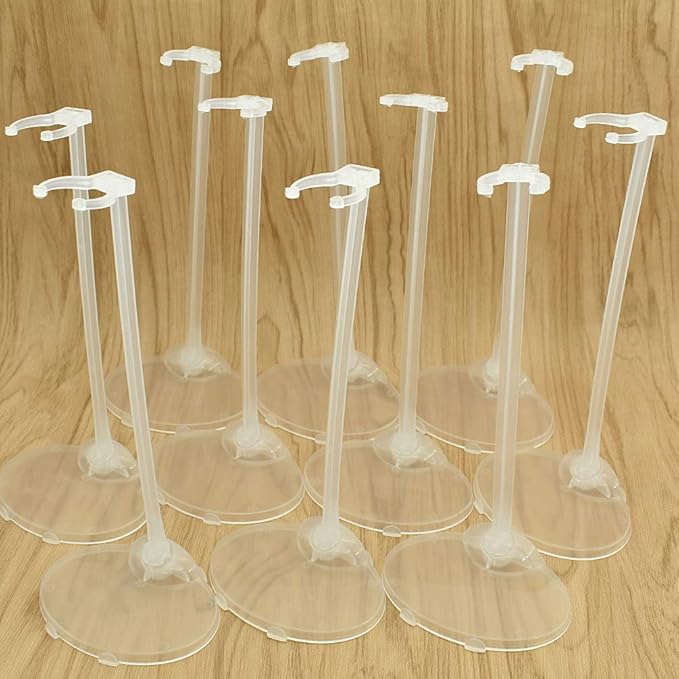 10pcs Transparent Stand Support for Dolls Mini Display Holder