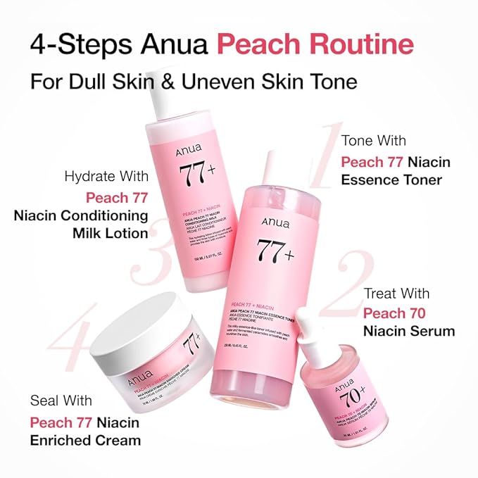 ANUA Peach Niacin Conditioning Lotion, Face Moisturizer with Vitamin B12, Ceramide, Panthenol, Hyaluronic Acid, Lightweight, Korean Skin Care for Glass Skin (150ml, 5.07 fl.oz.)