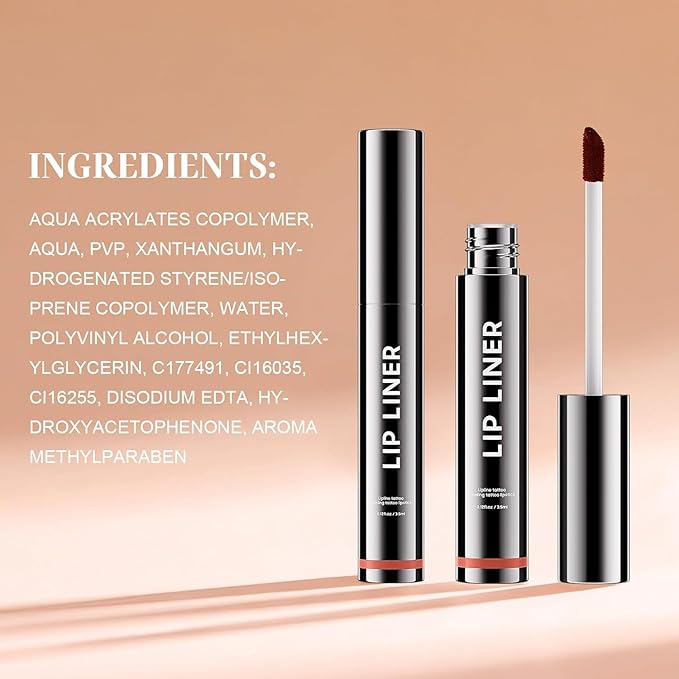 Lip Stain - Long Wear Tattoo Lip Liner, Waterproof & Transfer-proof Peel Off Lip Stain with Matte Finish, Lip Tint For All Skin Types, Great Gifts for Women (#01 Nude, 1 PCS)