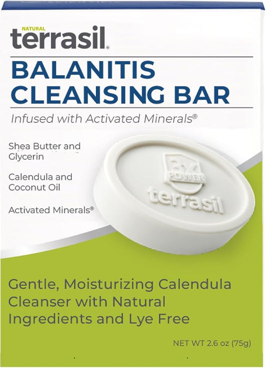 terrasil Balanitis Soap for Men, Care & Relief from Balanitis Symptoms: Itch, Redness. Natural, Dermatologist Tested & Hypoallergenic Approved (75gm)