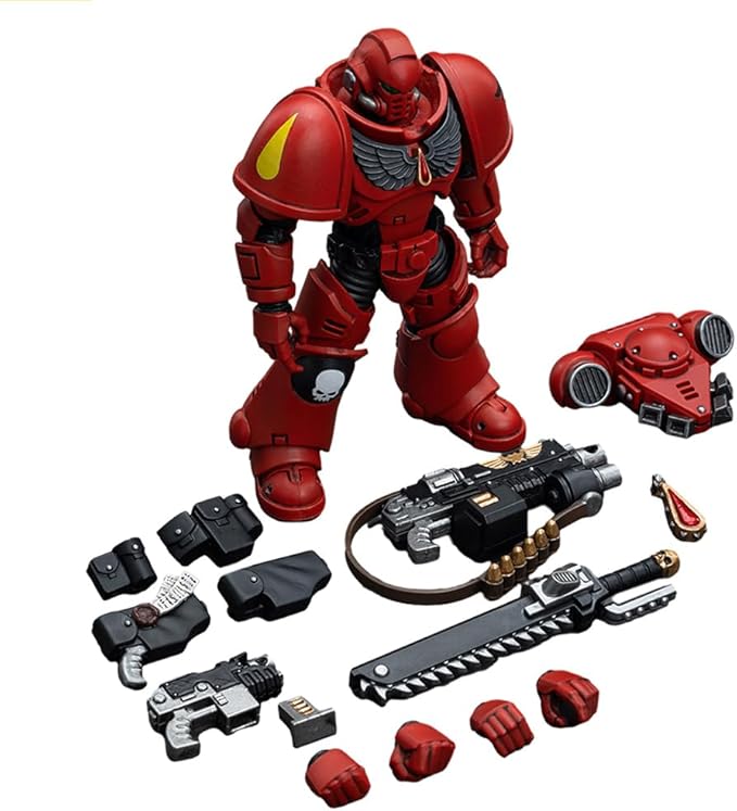 JOYTOY 1/18 Warhammer 40,000 Action Figure Blood Angels Intercessor Collection Model，JT6649
