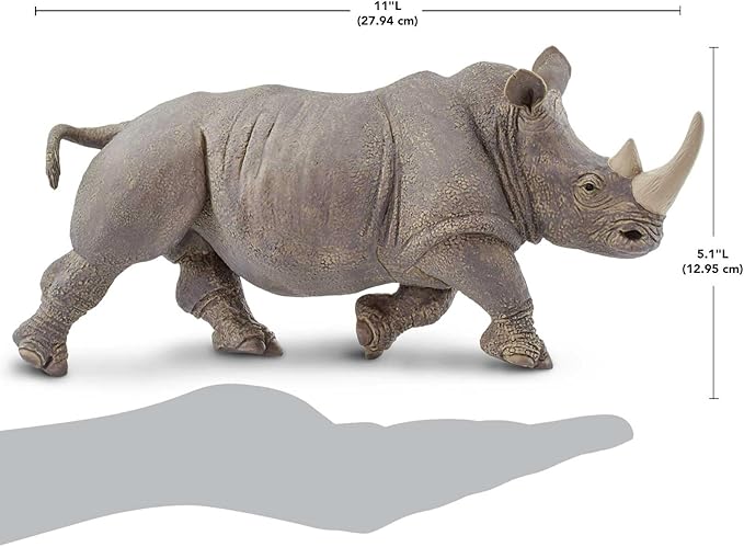 Safari Ltd. White Rhino Figurine - Detailed 12.5" Plastic Model Figure - Fun Educational Toy for Boys, Girls & Kids Ages 1+