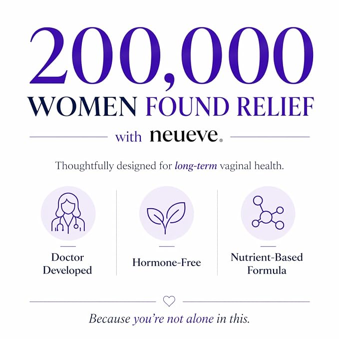 NeuEve Silk Vaginal Moisturizer for Menopause Relief | Long-Lasting Support for Women 55+ with Severe Dryness, Itching, Odor, & Irritation | All-Natural Hormone-Free | Phase 1 | 8ct, 1-Month Supply