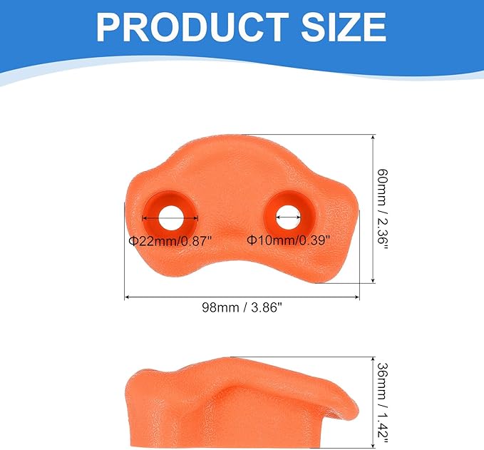 PATIKIL Climbing Rock Wall Grips Play Set Climber Attachments with Double Hole for Playground Accessory Indoor Outdoor