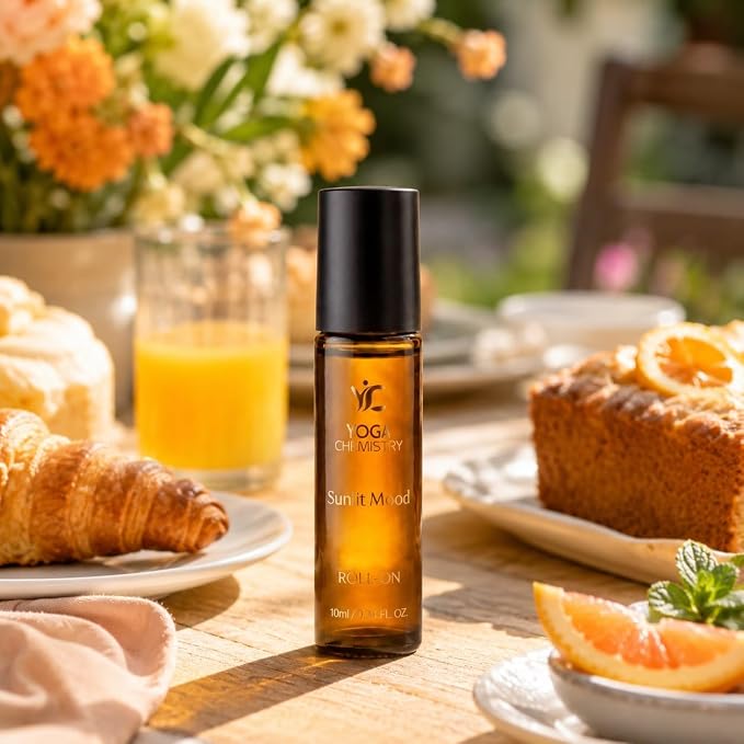 Sunlit Mood Essential Oil Roll On | Joy & Warmth Mood Ritual | Pre-Diluted Aromatherapy Pulse Point Roll On | 100% Pure Essential Oils | Citrus Floral Blend | 10 ml / 0.34 fl oz