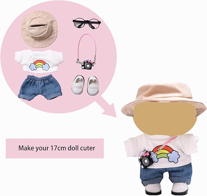 17cm Dolls Clothes - 6.7 Inches Cute Clothes Outfit & Accessories,17CM Doll of The House Accessories Outfits (Style-F)