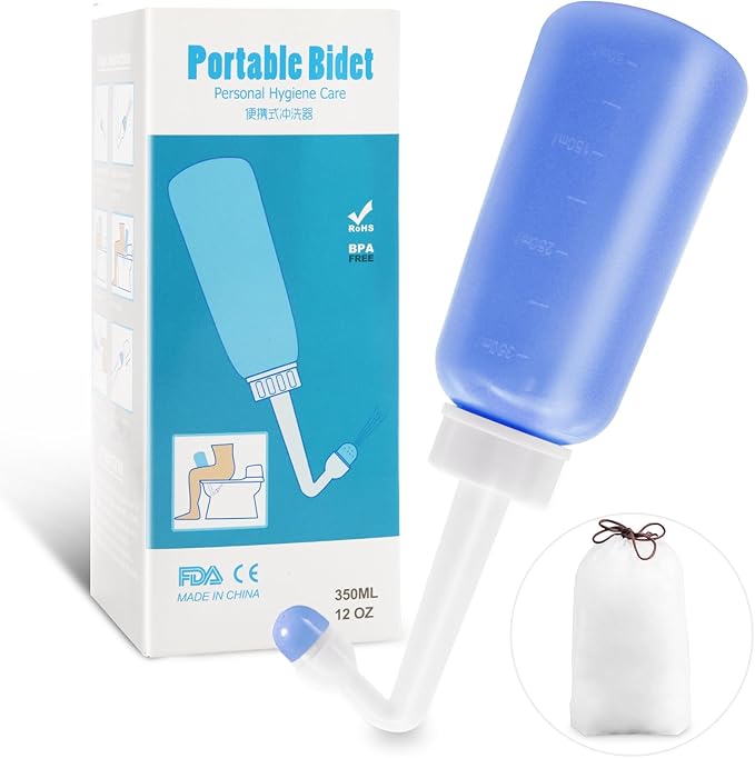 Peri Bottle for Postpartum Care,12 OZ Perineal Bottle Postpartum Essentials Upside Down Peri Bottle for Perineal Recovery and Cleansing After Birth (Purple)