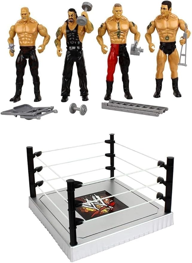 GR Flexforce 4 Wrestling Action Figures Models Wrestling Ring Ultimate Warrior Power (Multicolor)