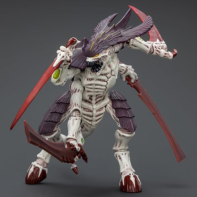 JOYTOY Warhammer 40K 1/18 Action Figures, Tyranids Hive Fleet Leviathan Tyranid Warrior with Boneswords Perfect for Collectors & Decor, Ideal Gift for Birthdays, Christmas, Character Figure - JT7004
