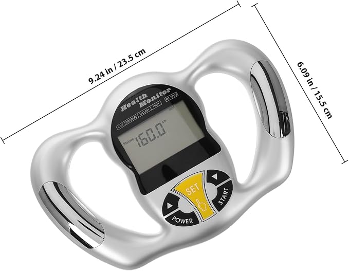 Balacoo Handheld Body Fat Analyzer with LCD Screen Digital Body Fat Percentage Monitor for Home Use Bmi for Personal Health Tracking
