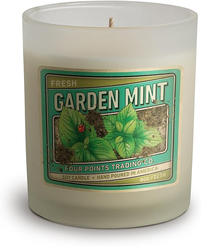 Garden Mint 8 Oz Scented Soy Aromatherapy Candle w/Jar | Aromatherapy, w/Jar