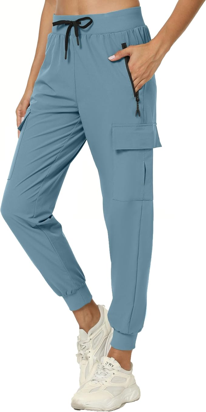 Women's Joggers Cargo Pants Lightweight Quick Dry Hiking Running Pants for Athletic Casual & Outdoor