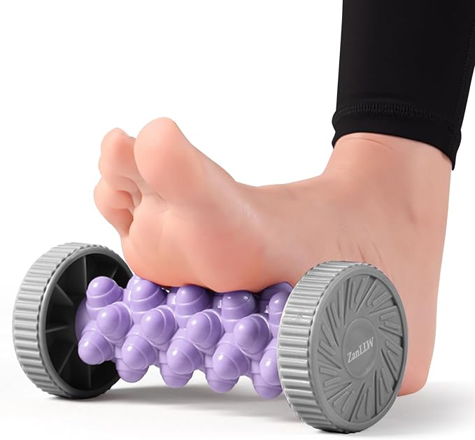 ZanLLW Foot Roller for Plantar Fasciitis Relief, Manual Deep Tissue Foot Massager for Circulation and Pain Relief, Reflexology Trigger Point Therapy Feet Massage Roller Tool for Arch or Heel Recovery