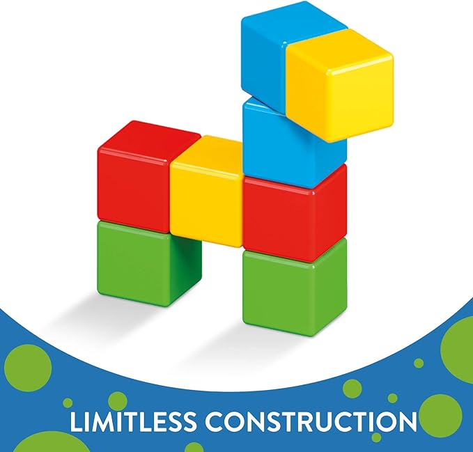 Geomag Magicube 8pcs Magnetic Blocks - Magnetic Building Blocks for Toddlers 1-3, Montessori Toys for 1+ Year Old, Autism Sensory Product, Magnets for Kids