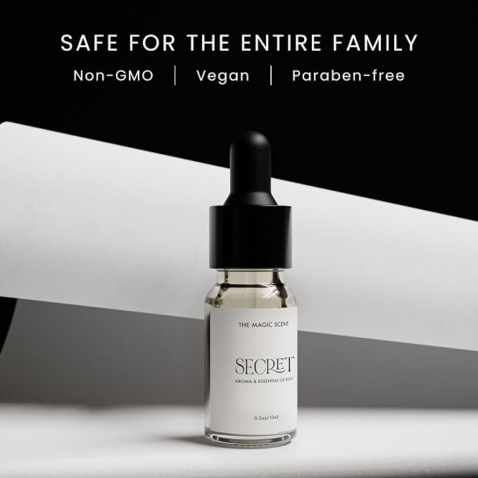 The Magic Scent Secret Diffuser Oil - Cold-Air & Ultrasonic Scented Oils for Diffuser - Essential Oils for Diffusers Aromatherapy - Rose and Jasmine Oil - 0.3 fl oz, 10 mL