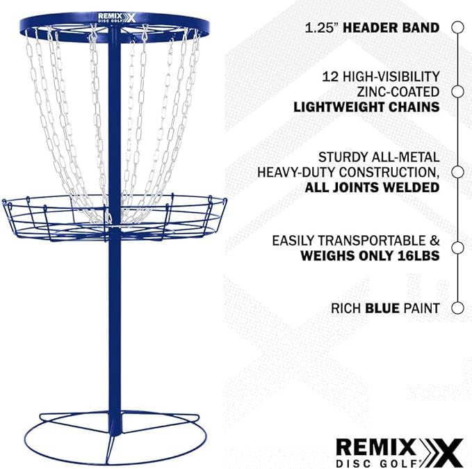 Remix Deluxe Practice Basket for Disc Golf - Choose Your Color and Style
