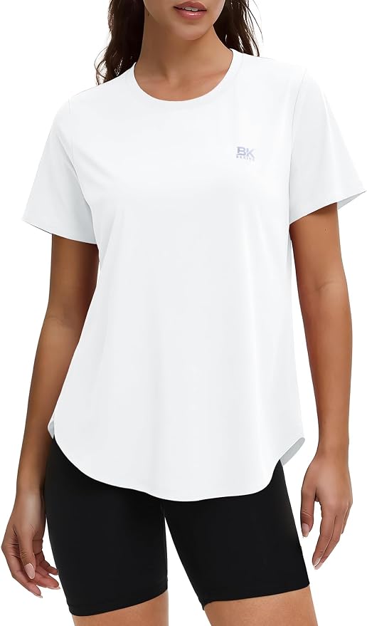 BKRIVE Workout Tops for Women UPF 50+ Quick Dry Shirts (S-3XL) | Ideal for Hiking, Yoga, Running, Gym workouts, Pilstes, Tennis & Travel. Lightweight, Breathable & Moisture wicking