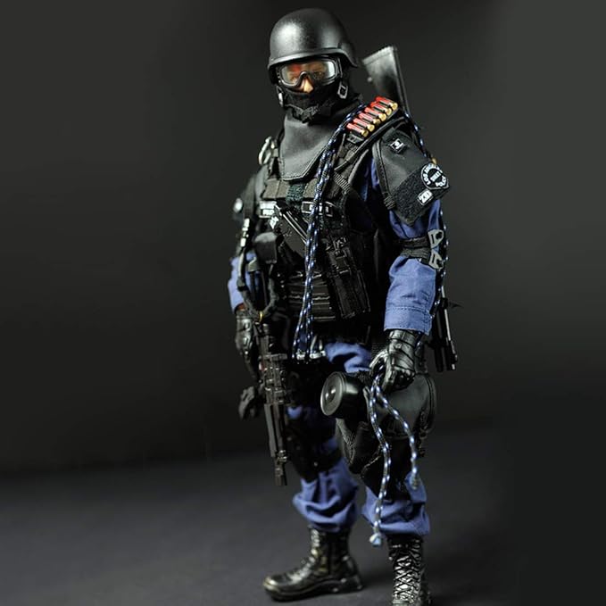 12inch Soldier Action Figure Model, 1/6 Scale Realistic Army Military Police Soldier Model Set with Accessories Collection Toys