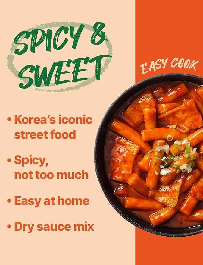 Nice Witch's Secret Recipe Korean Mild Tteokbokki Powder Sauce 12 servings – Perfect for Sweet and Spicy Rice Cake Dishes, Easy and Quick to Make, 10.6 oz (300g) / 오리지널 떡볶이 소스