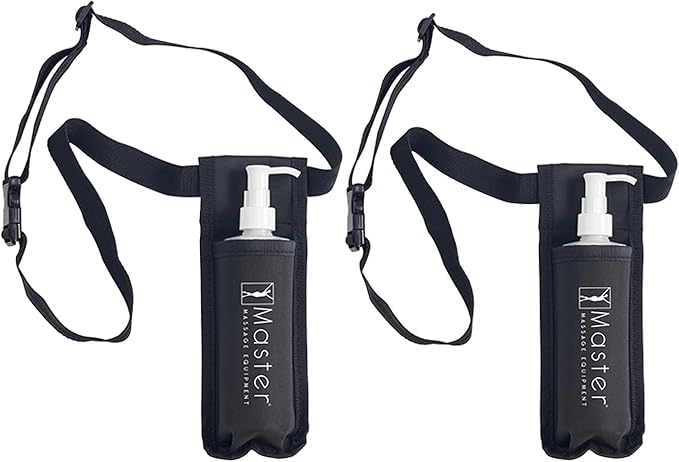 Master Massage Oil & Massage Lotion Bottle Holster Single Kit - 1 Bottle, Adjustable Holster (2 Set Single Bottle)