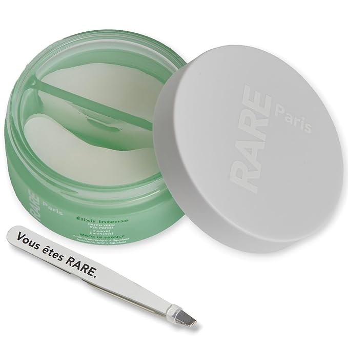 RARE Paris - Élixir Intense - Nourishing Under Eye Patches - Hydrating & Brightening - With Hyaluronic Acid & Squalene - Nourishing, Firming & Revitalizing - Multi-Active Serum Formula - 30 Pairs