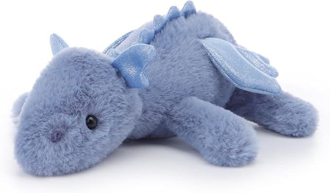 Apricot Lamb Dark Blue Lying Dragon Stuffed Animals for Kids, Soft Cute Plush Toys for Baby Girl and Boy, 15 Inches