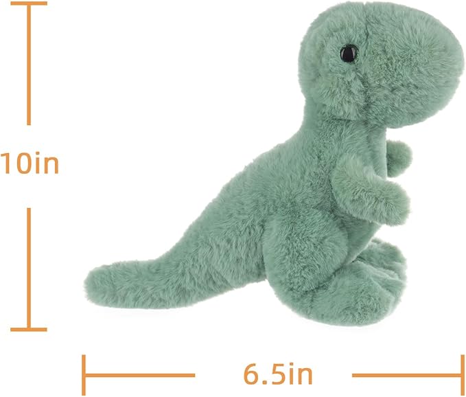 Apricot Lamb Toys Plush Dinosaur Stuffed Animal Soft Cuddly Perfect for Girls Boys (Green Dinosaur, 10 Inches)